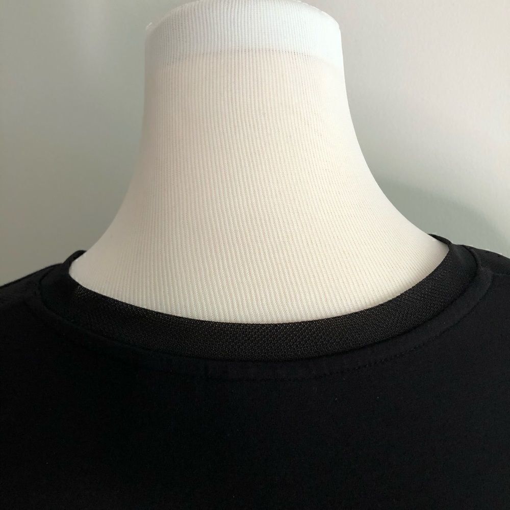 Tahari Black Shirt with Mesh Detailing - Picture 6 of 11